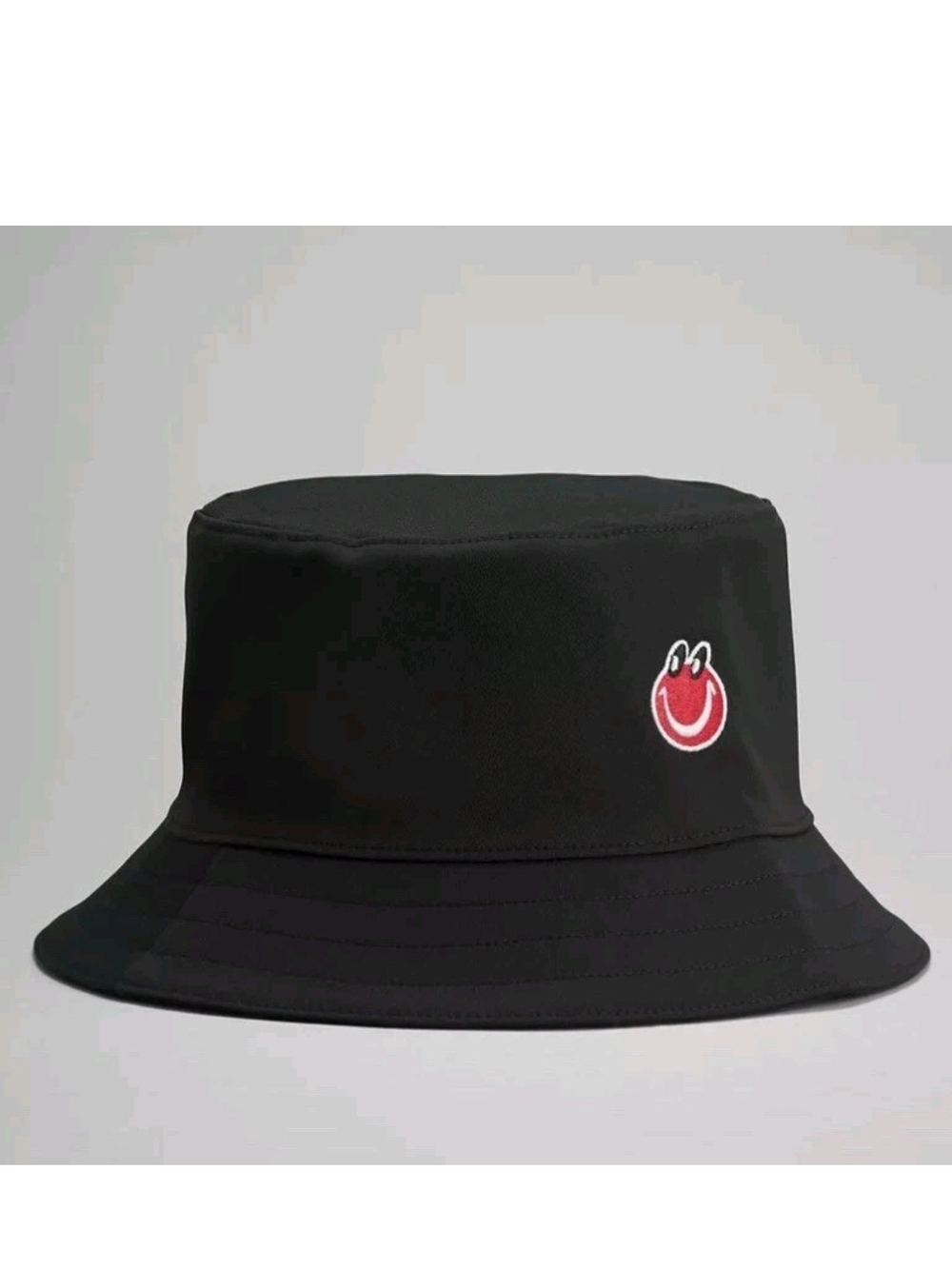 Lululemon Be Happy Both Ways Bucket Hat with Smiley Graphic in Black/True Navy